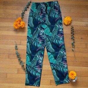 Fern Print Jogger Pant - thrifted in Scotland - Women size Small